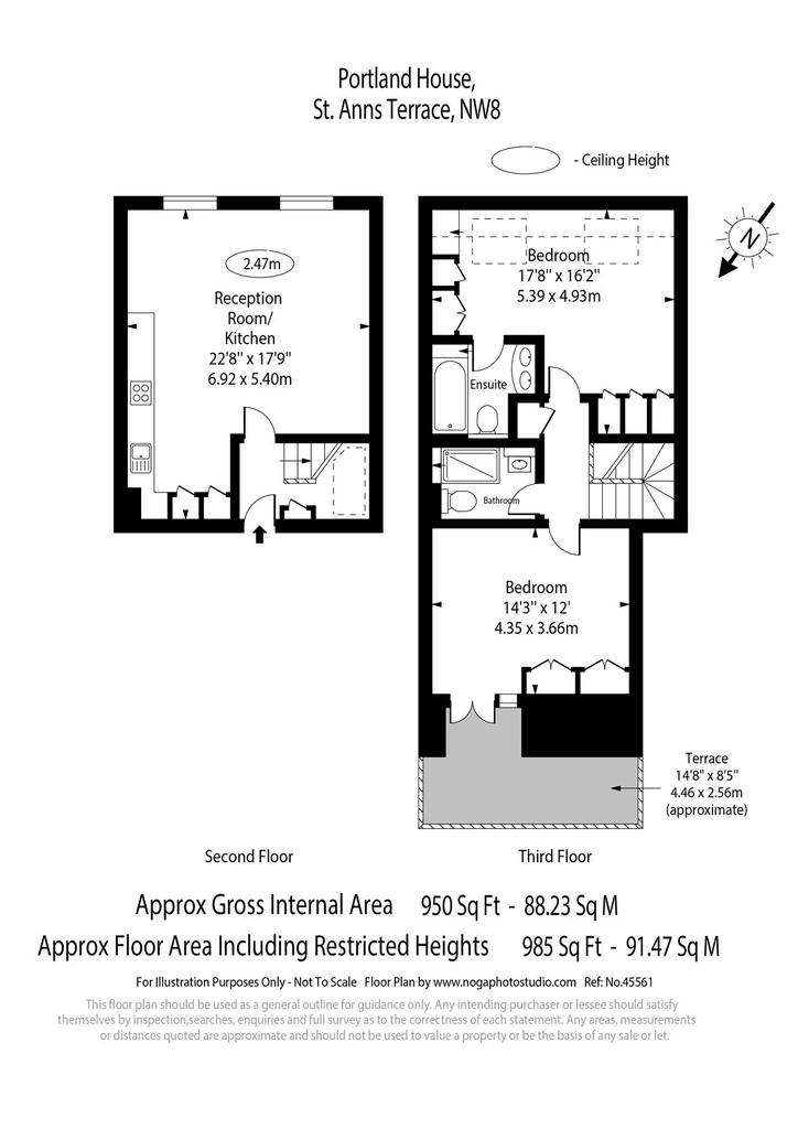 2 bedroom flat to rent - floorplan