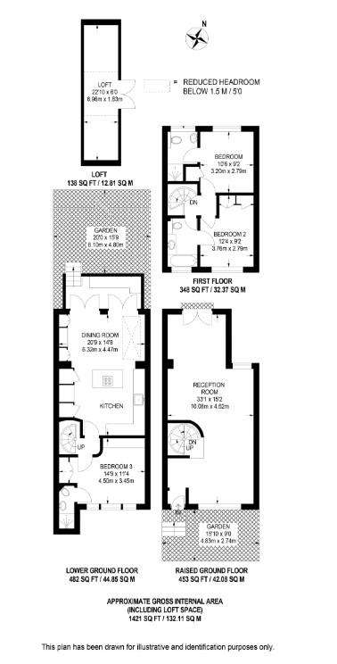 3 bedroom house to rent - floorplan