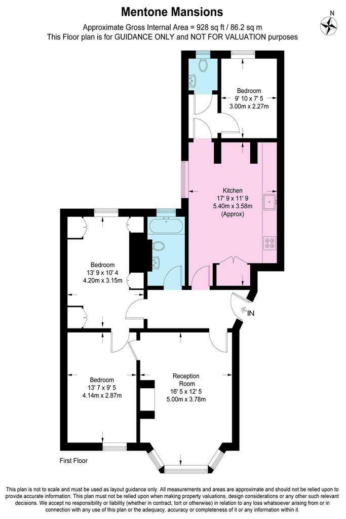 3 bedroom flat to rent - floorplan