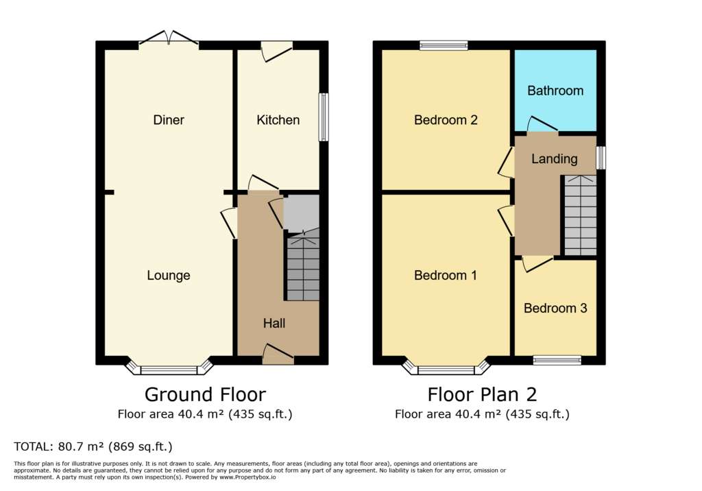 3 bedroom terraced house for sale - floorplan