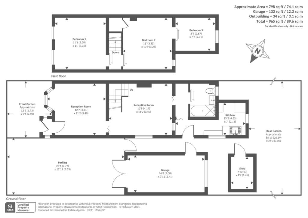 3 bedroom semi-detached house for sale - floorplan