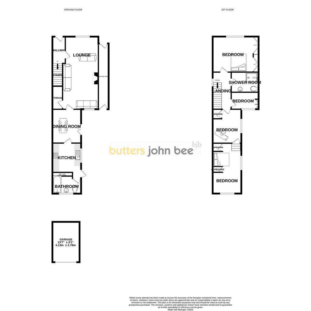 4 bedroom semi-detached house for sale - floorplan