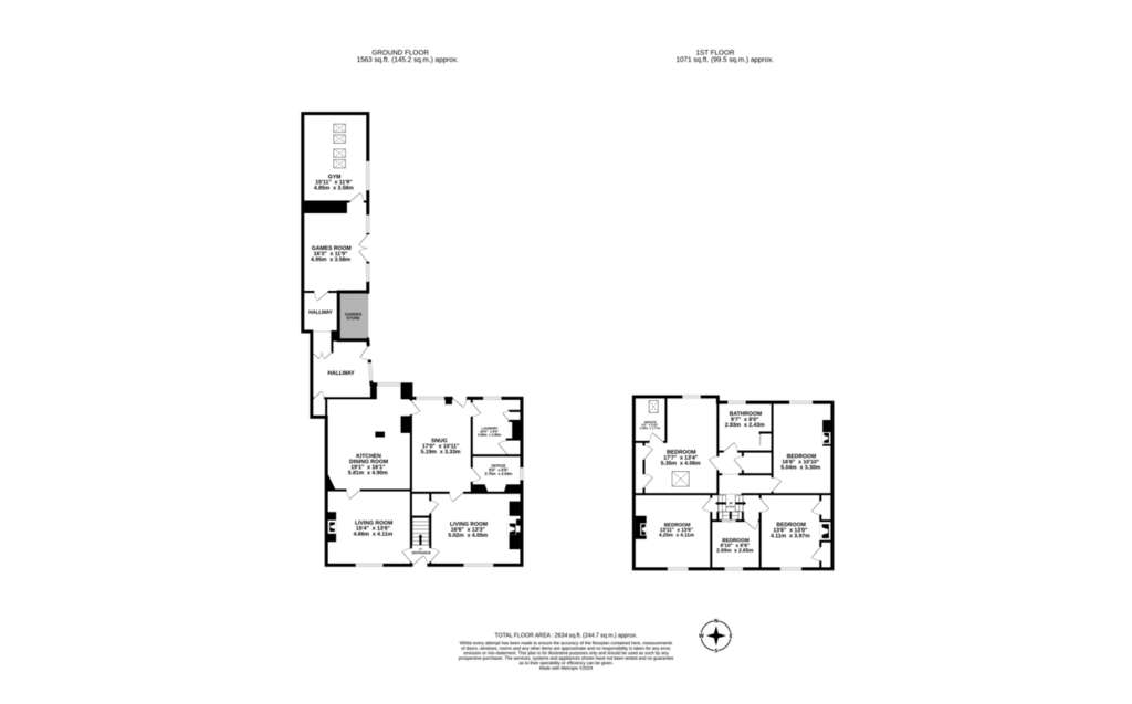 5 bedroom detached house for sale - floorplan