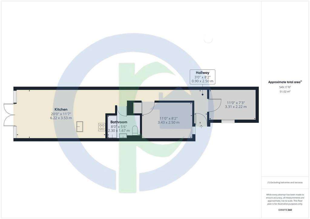 2 bedroom ground floor flat to rent - floorplan