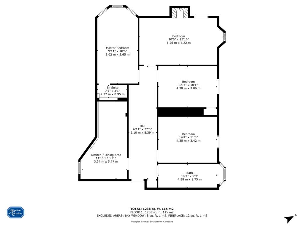 3 bedroom flat for sale - floorplan