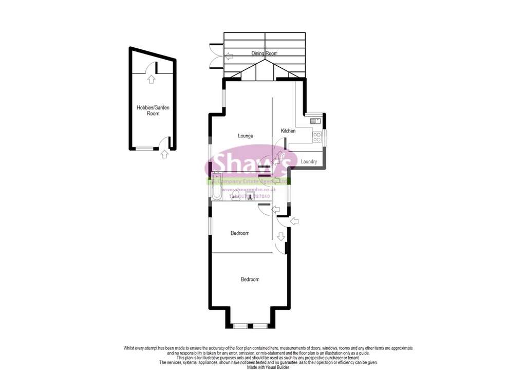 2 bedroom semi-detached bungalow for sale - floorplan