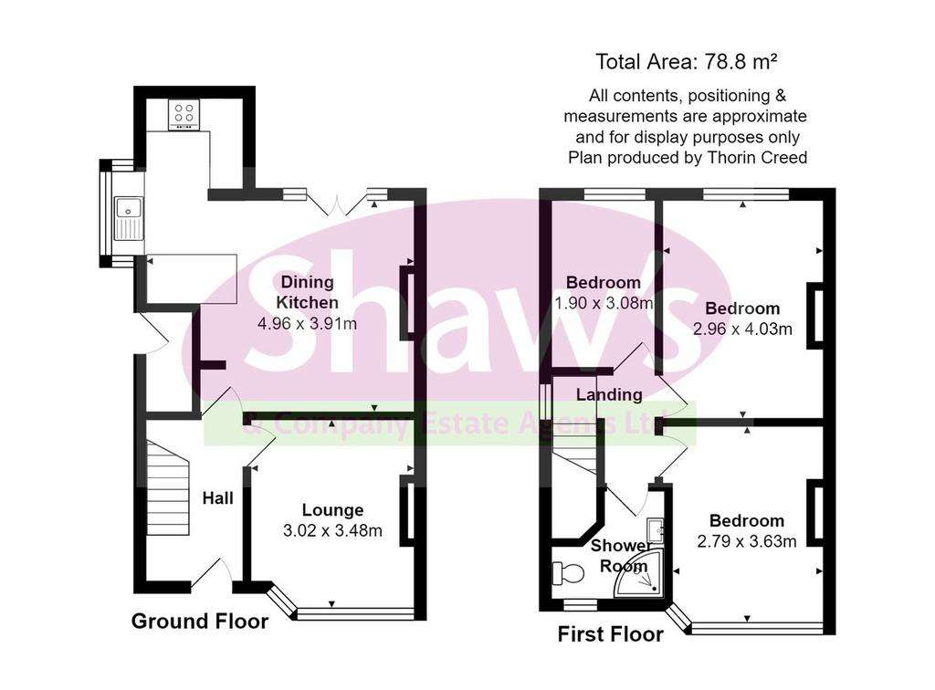 3 bedroom semi-detached house for sale - floorplan