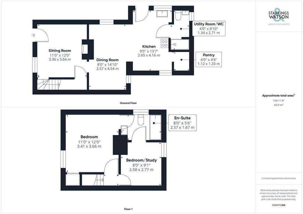 2 bedroom semi-detached house for sale - floorplan