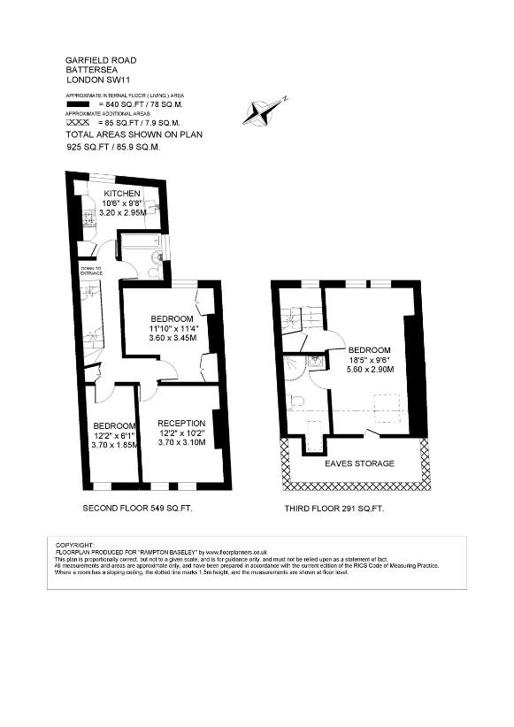 3 bedroom flat for sale - floorplan