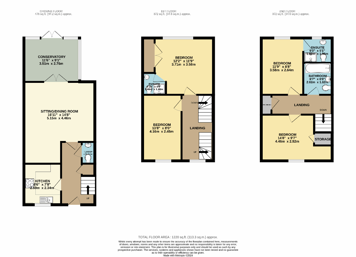 4 bedroom town house for sale - floorplan