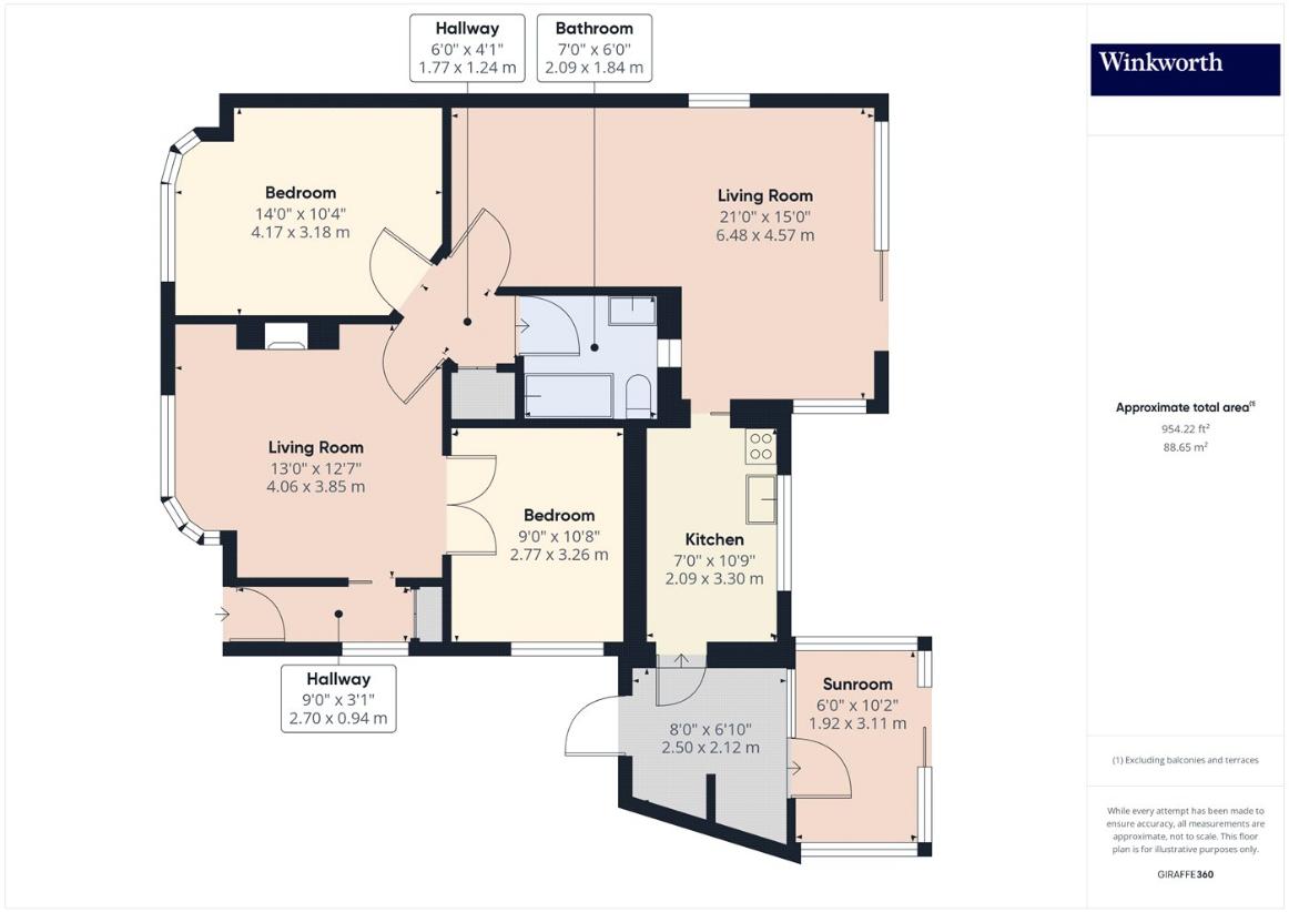 2 bedroom bungalow for sale - floorplan