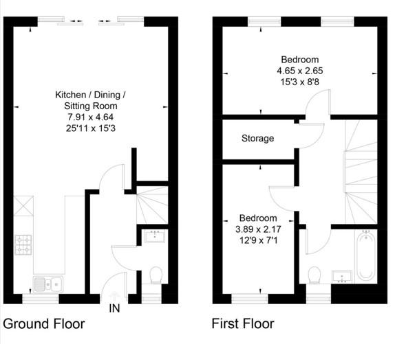 2 bedroom property for sale - floorplan