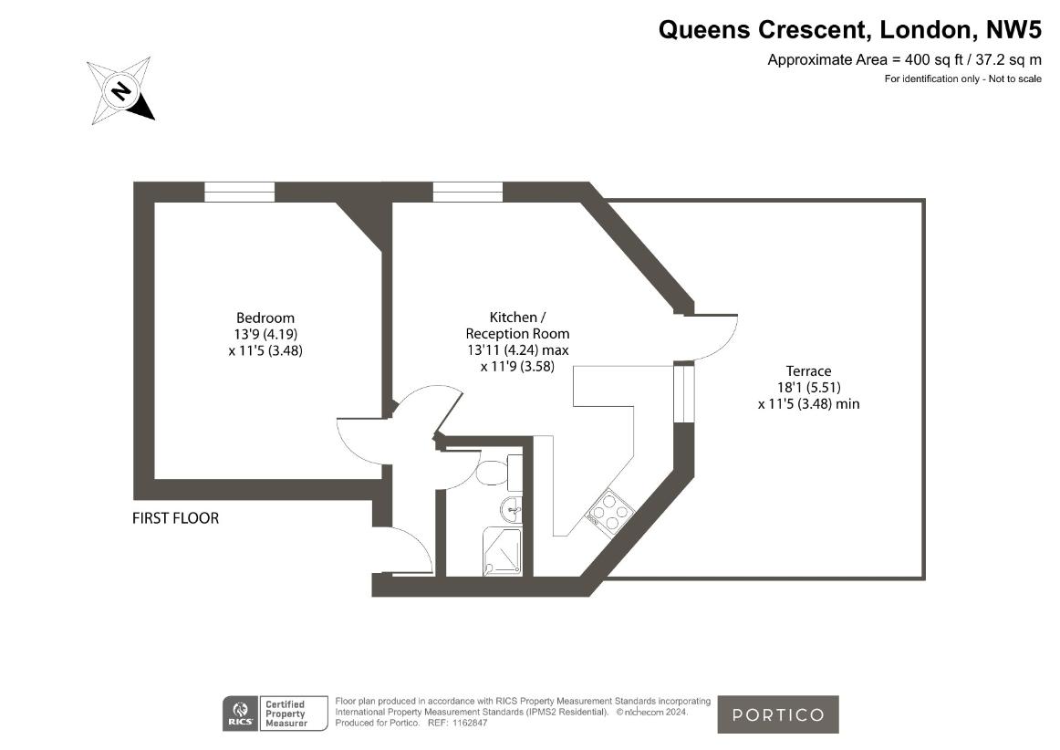 1 bedroom flat for sale - floorplan