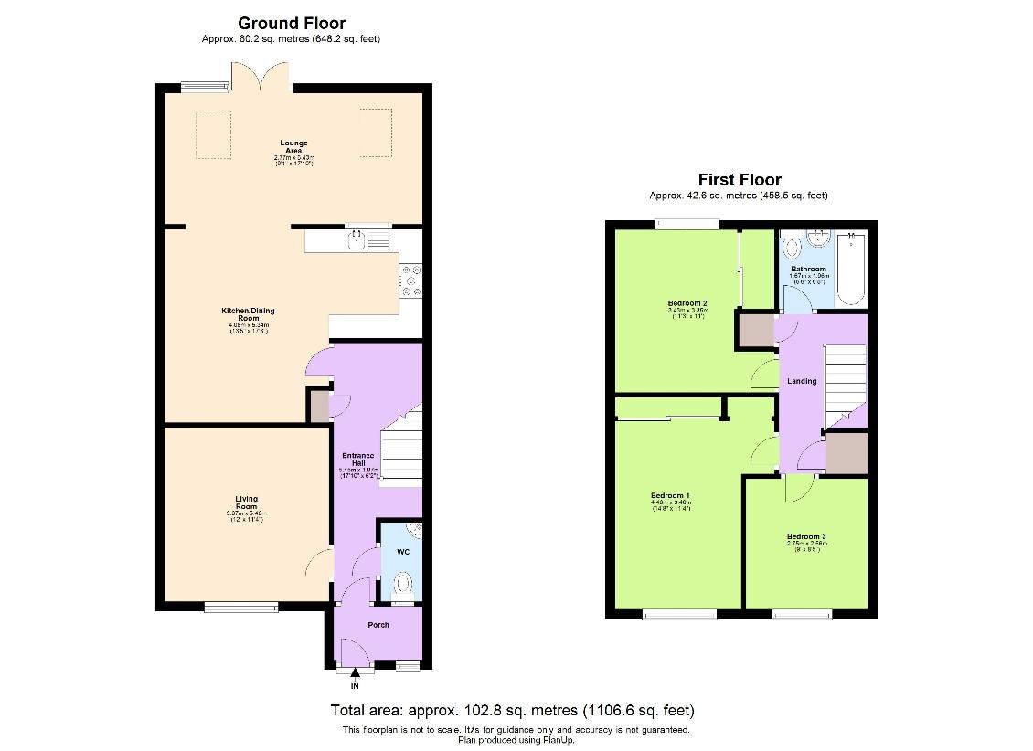 3 bedroom property for sale - floorplan