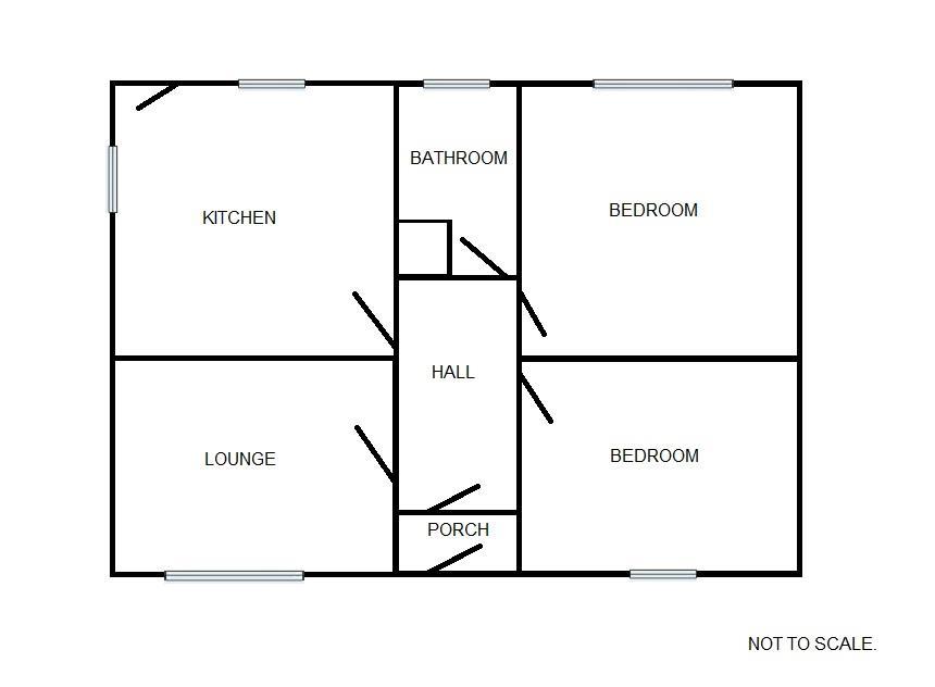 2 bedroom bungalow for sale - floorplan