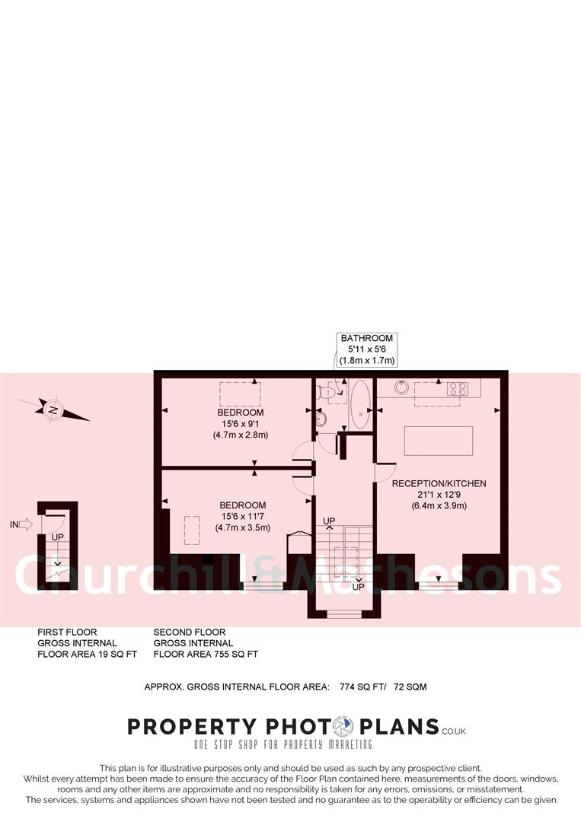 2 bedroom flat for sale - floorplan