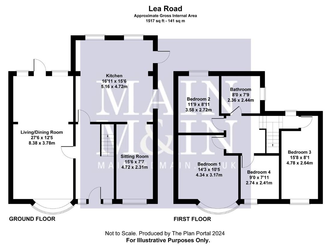 4 bedroom semi-detached house for sale - floorplan