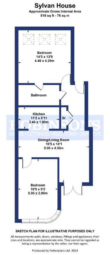 2 bedroom flat for sale - floorplan