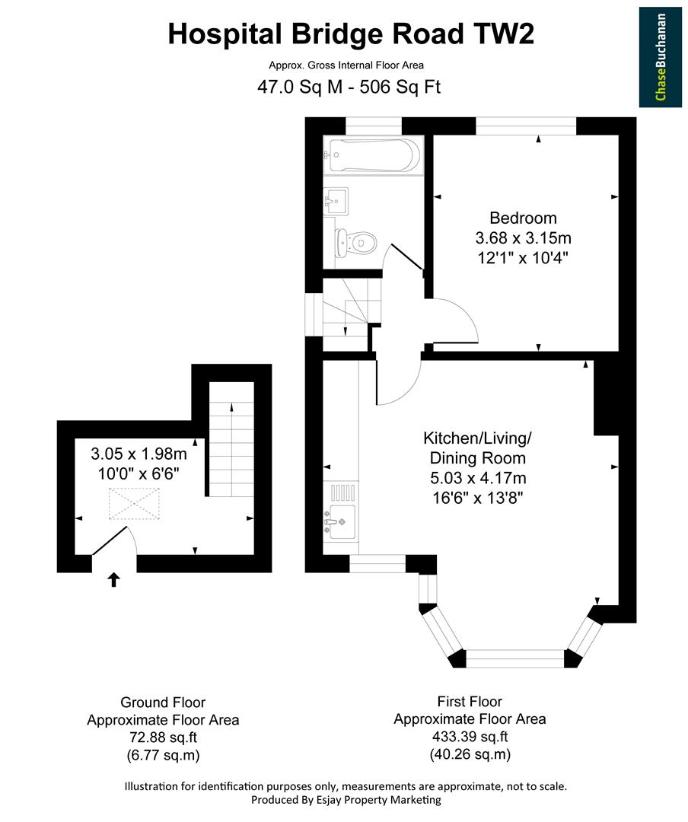 1 bedroom flat for sale - floorplan