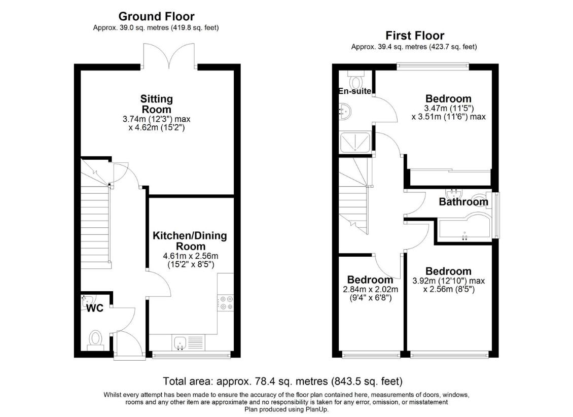 3 bedroom semi-detached house for sale - floorplan