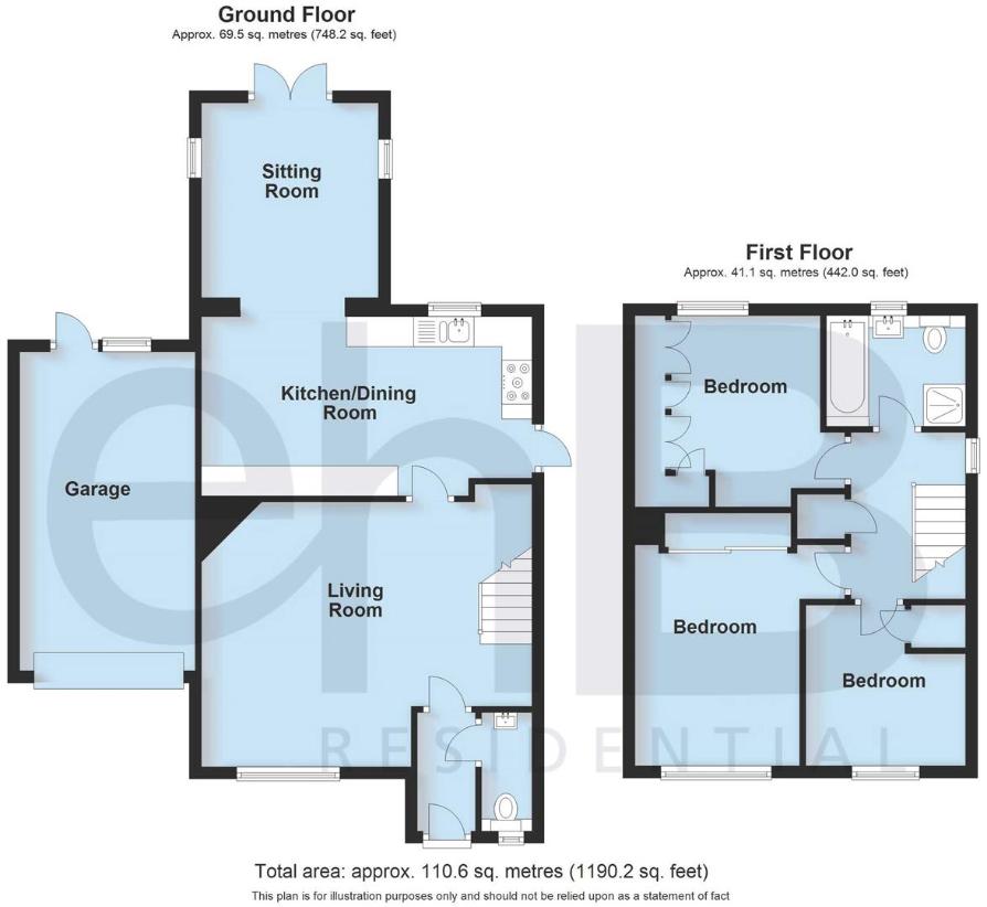 3 bedroom detached house for sale - floorplan