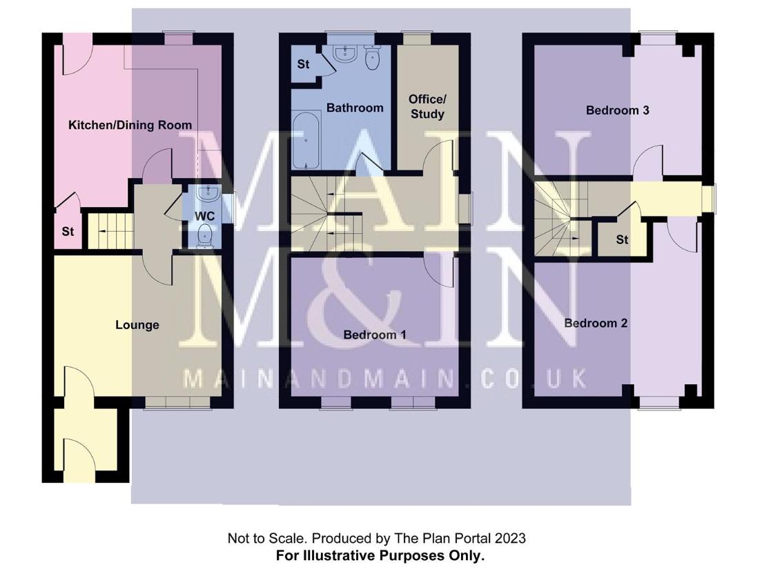 3 bedroom semi-detached house for sale - floorplan