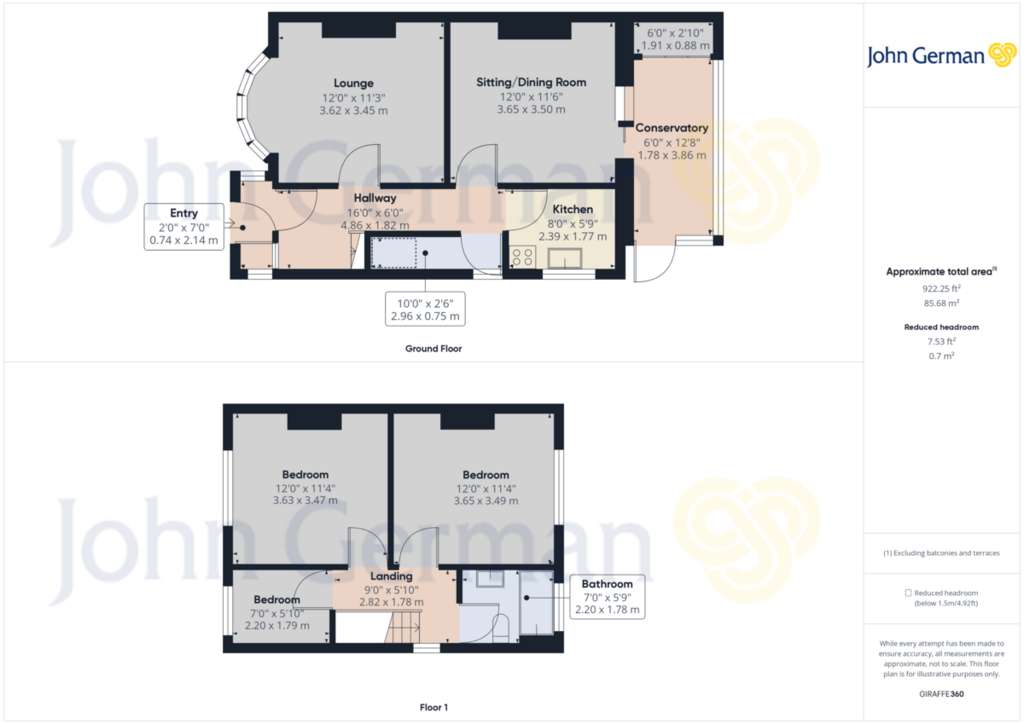 3 bedroom semi-detached house for sale - floorplan