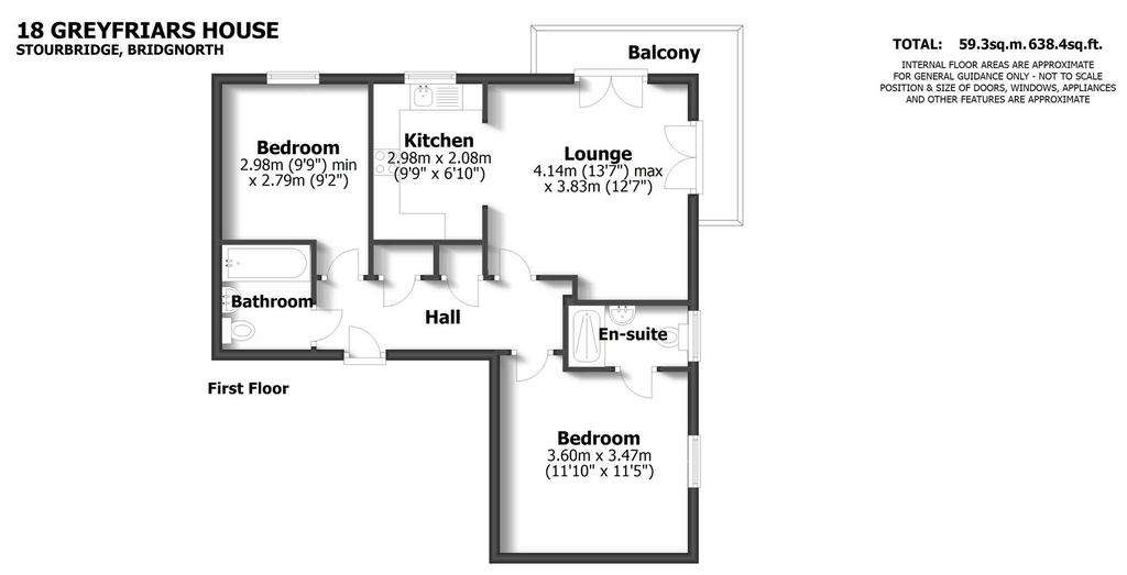 2 bedroom flat for sale - floorplan