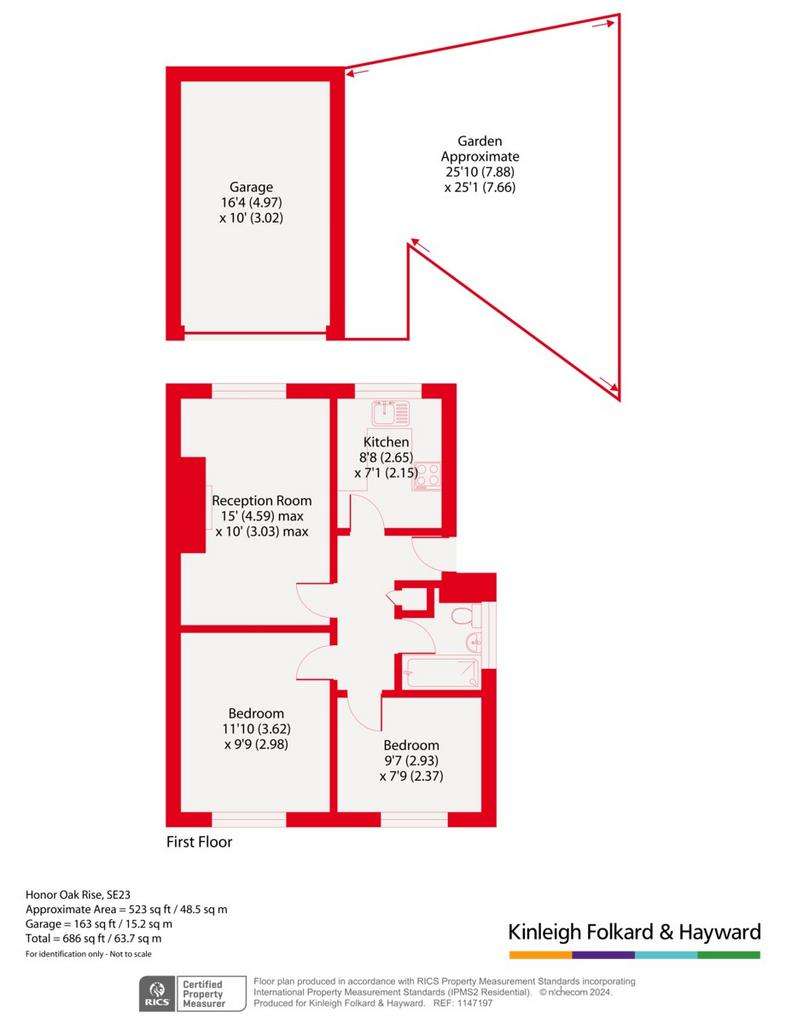 2 bedroom maisonette for sale - floorplan