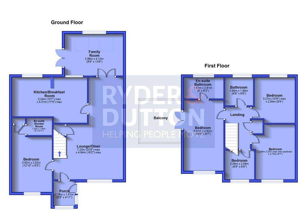 5 bedroom semi-detached house for sale - floorplan