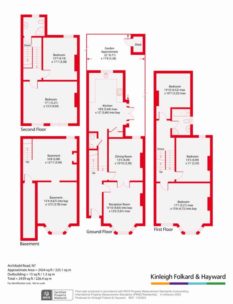 5 bedroom end of terrace house to rent - floorplan