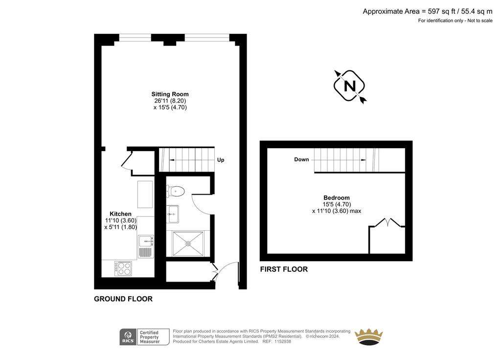 1 bedroom flat for sale - floorplan