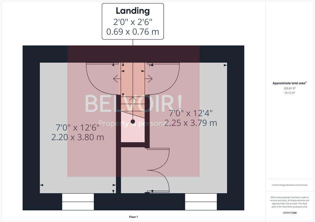 2 bedroom semi-detached house to rent - floorplan