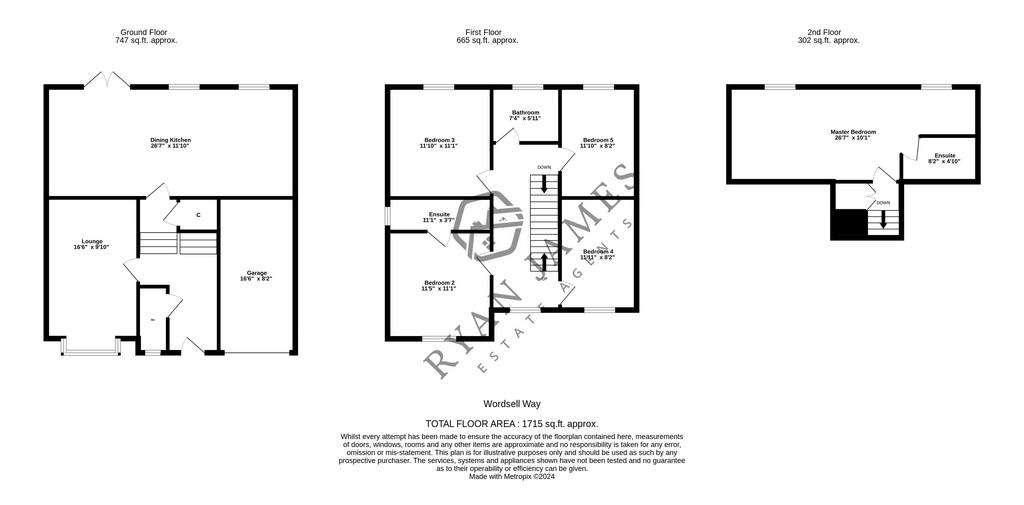 5 bedroom detached house for sale - floorplan