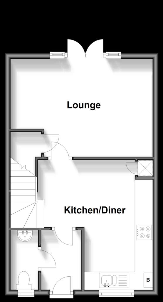 2 bedroom terraced house for sale - floorplan