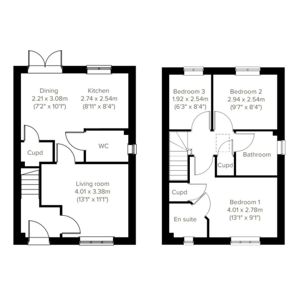 3 bedroom semi-detached house for sale - floorplan