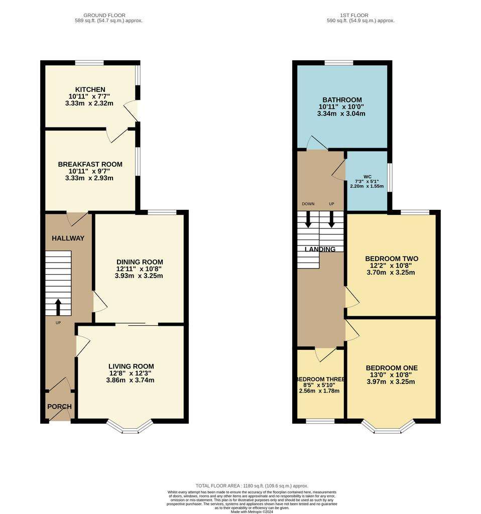 3 bedroom terraced house for sale - floorplan