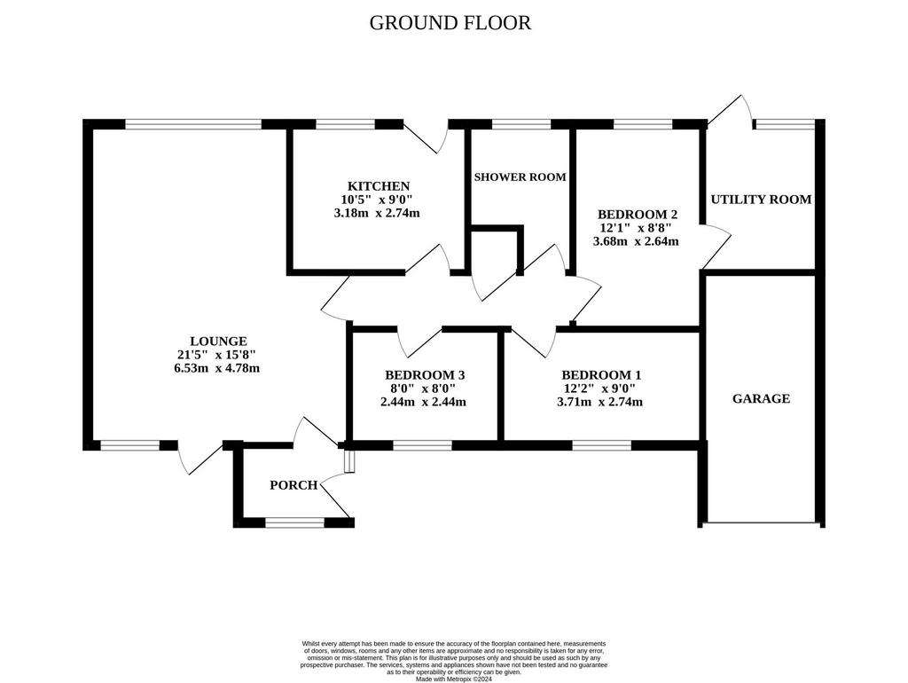 3 bedroom detached bungalow for sale - floorplan