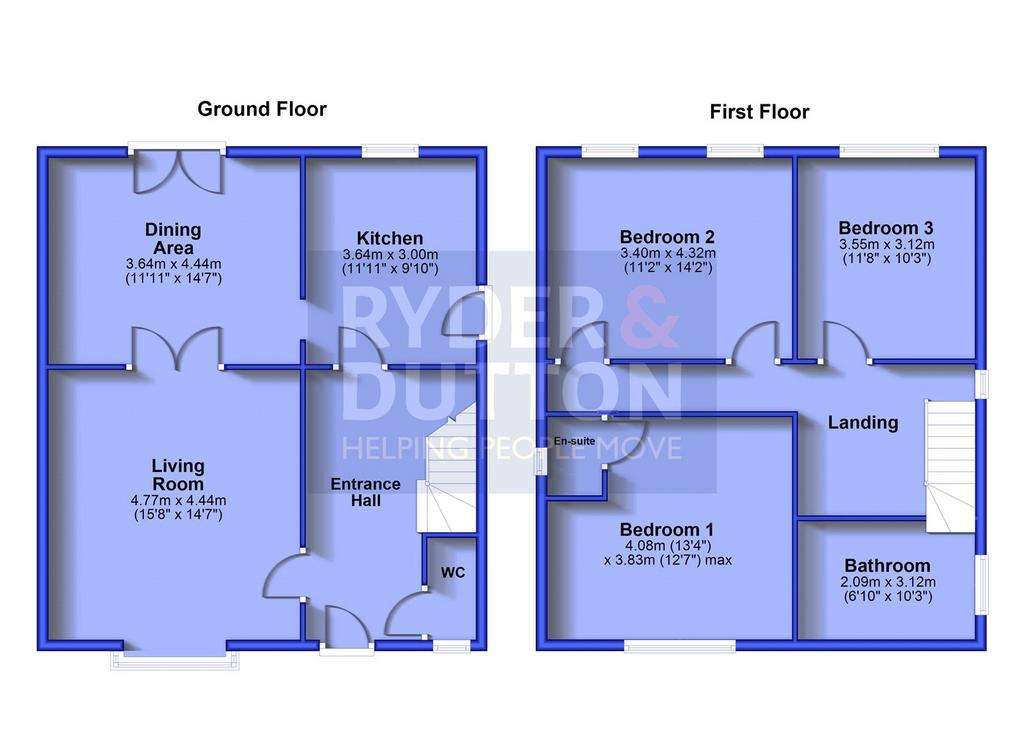 3 bedroom detached house for sale - floorplan