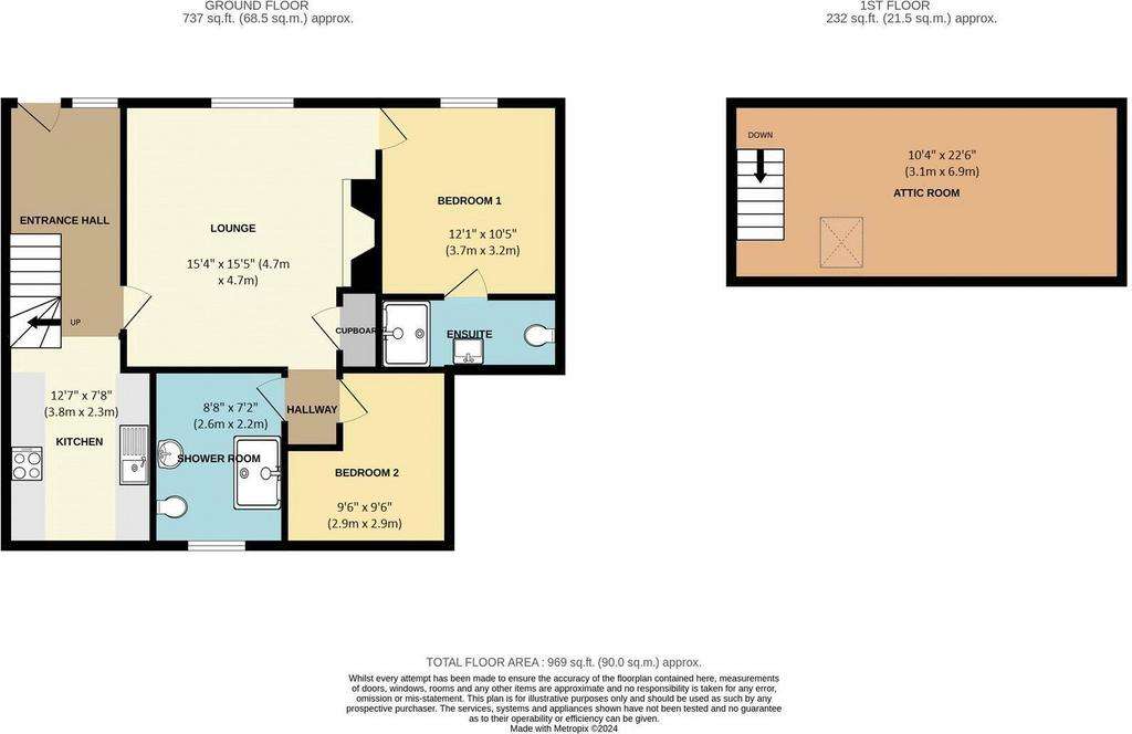 2 bedroom cottage for sale - floorplan