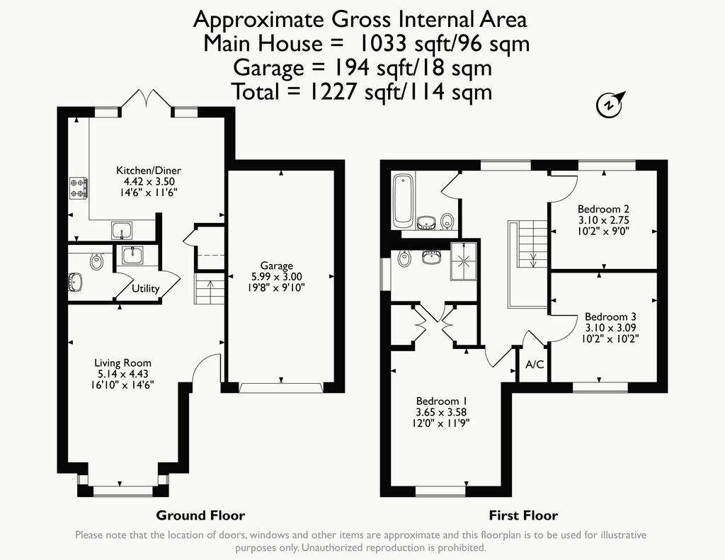 3 bedroom detached house for sale - floorplan