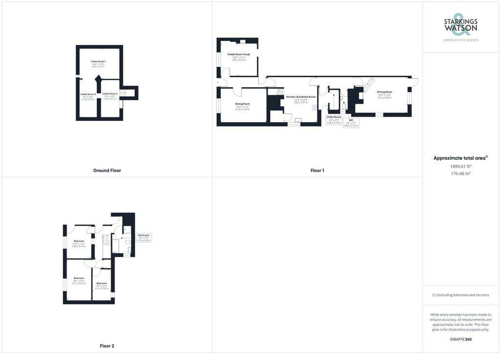 3 bedroom terraced house for sale - floorplan