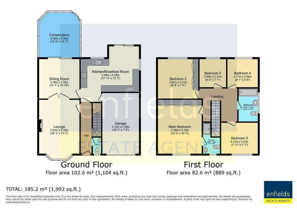 5 bedroom detached house for sale - floorplan