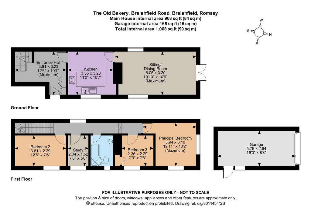 3 bedroom terraced house for sale - floorplan