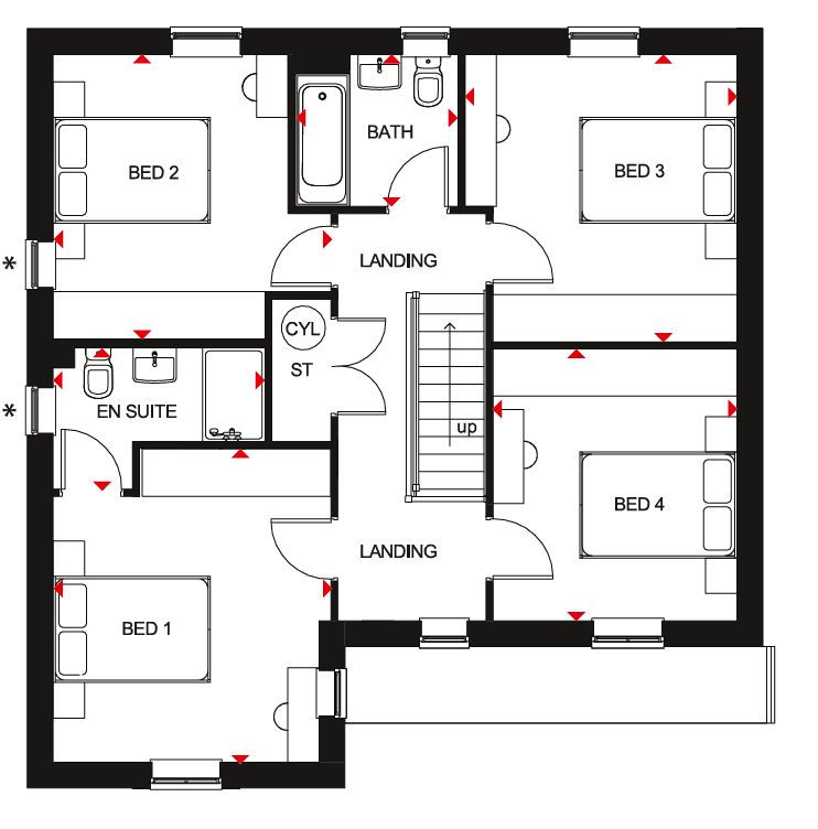 4 bedroom detached house for sale - floorplan