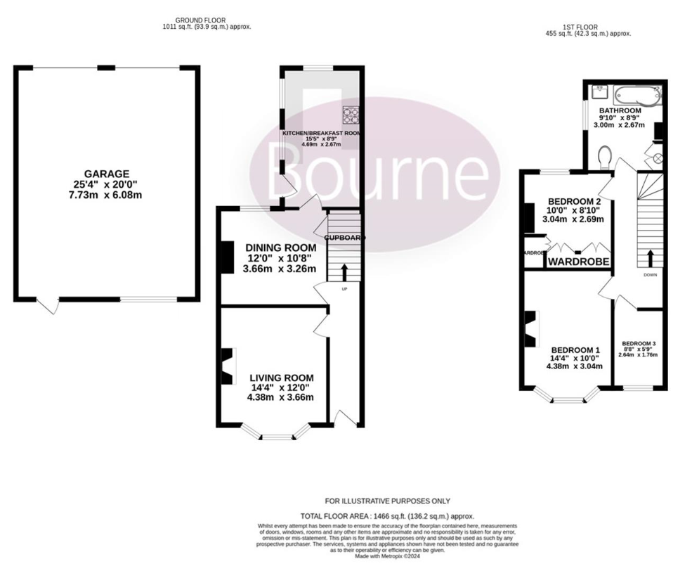 3 bedroom property for sale - floorplan