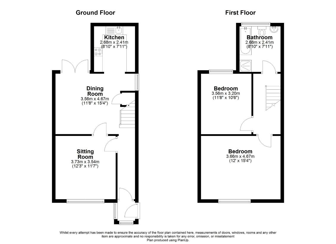 2 bedroom cottage for sale - floorplan