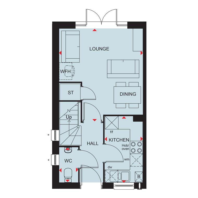 2 bedroom terraced house for sale - floorplan