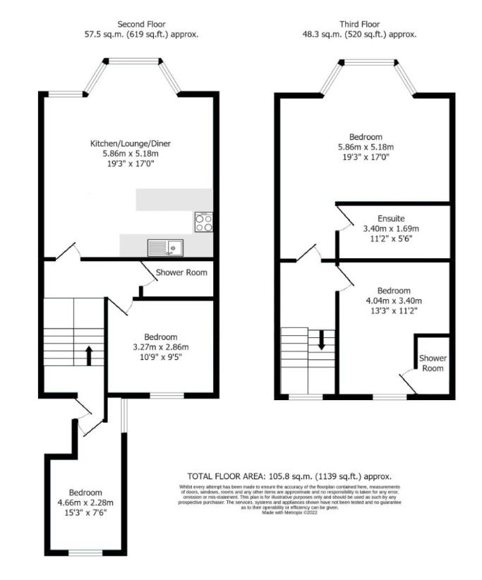 4 bedroom flat for sale - floorplan