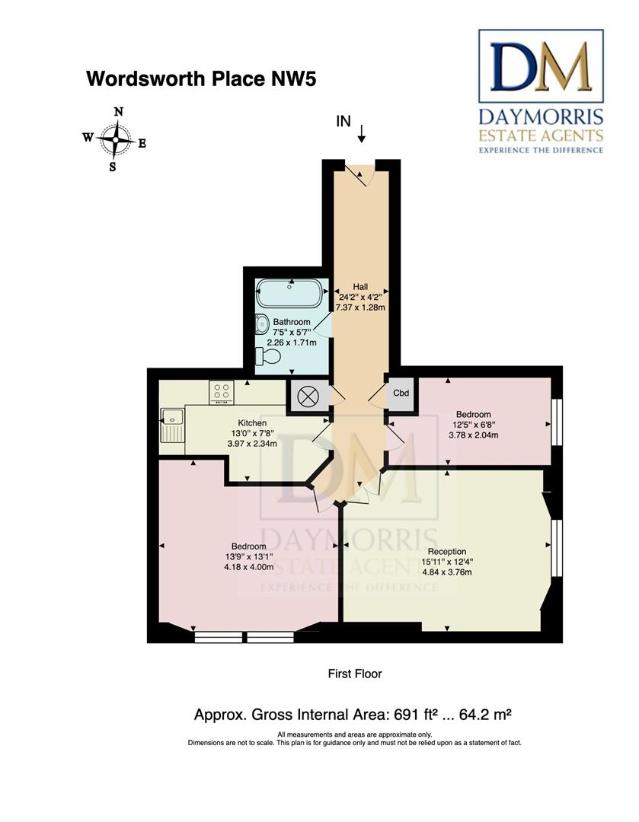 2 bedroom flat for sale - floorplan